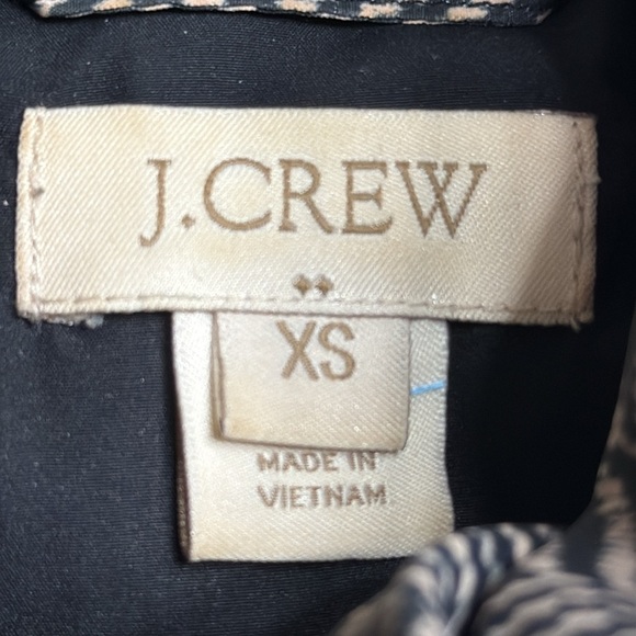 J Crew #02533 Quilted Puffer Vest Gray Herringbone Printed Pattern Womens XSmall - Picture 3 of 7